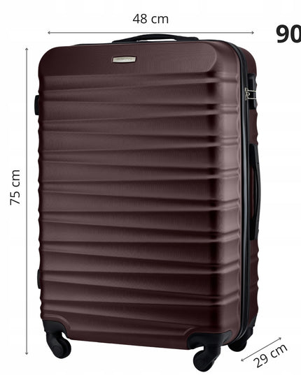 Didelis kelioninis lagaminas su ratukais RYANAIR WIZZAIR 90L kietas XXL ZAGATTO