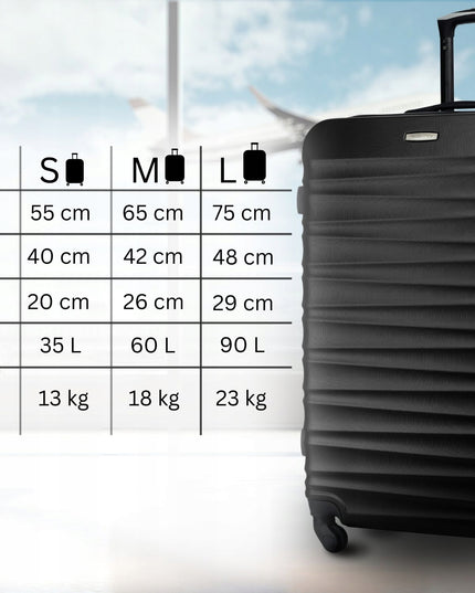 Didelis kelioninis lagaminas su ratukais RYANAIR WIZZAIR 90L kietas XXL ZAGATTO