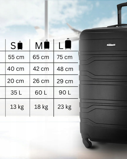 Didelis kelioninis lagaminas ant ratukų RYANAIR WIZZAIR 90L, kietas, XXL, ZAGATTO