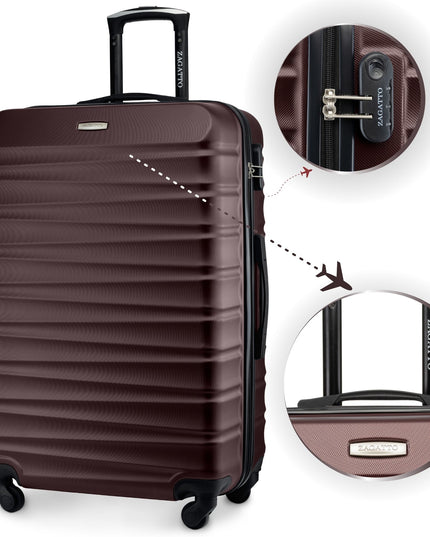 Didelis kelioninis lagaminas su ratukais RYANAIR WIZZAIR 90L kietas XXL ZAGATTO