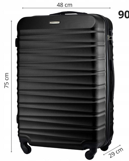 Didelis kelioninis lagaminas su ratukais RYANAIR WIZZAIR 90L kietas XXL ZAGATTO