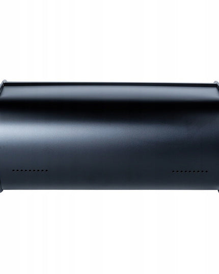 Didelis juodas metalinis duoninė virtuvinė talpa duonai ir bandelėms