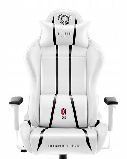 Didelė žaidimų kėdė DIABLO X-One 2.0 King Size, balta ir juoda
