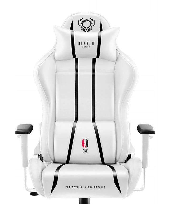 Didelė žaidimų kėdė DIABLO X-One 2.0 King Size, balta ir juoda
