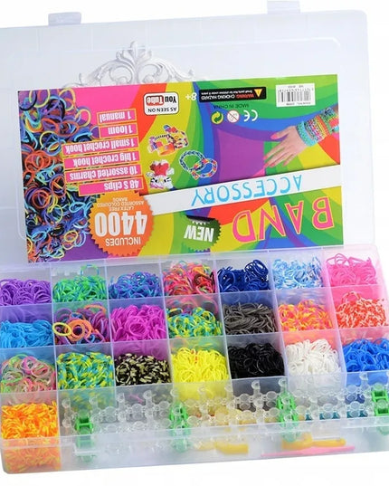 Didelis XXL „Lumi Bands“ apyrankių gamybos rinkinys, 4400 dalių