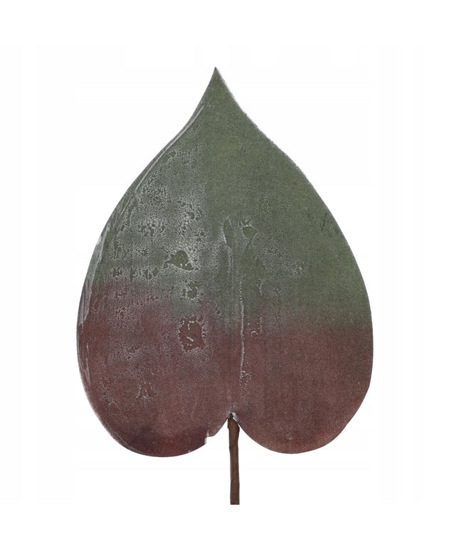 Didelis putplasčio lapas XXL dekoratyvinė rudeninė šakelė 77 cm 22x16 cm