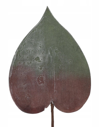 Didelis putplasčio lapas XXL dekoratyvinė rudeninė šakelė 77 cm 22x16 cm