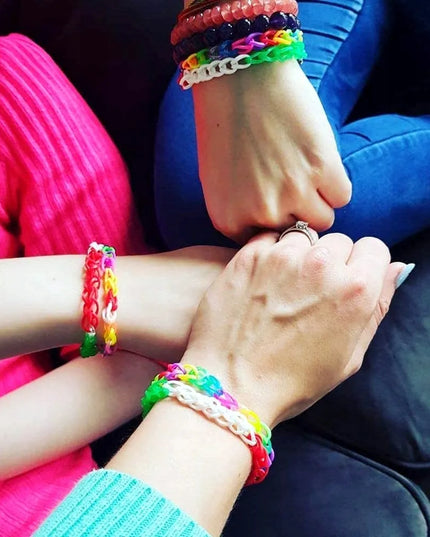 Didelis LOOM BANDS gumyčių apyrankių kūrimo rinkinys su priedais