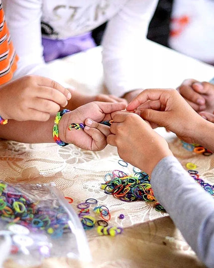 Didelis LOOM BANDS gumyčių apyrankių kūrimo rinkinys su priedais