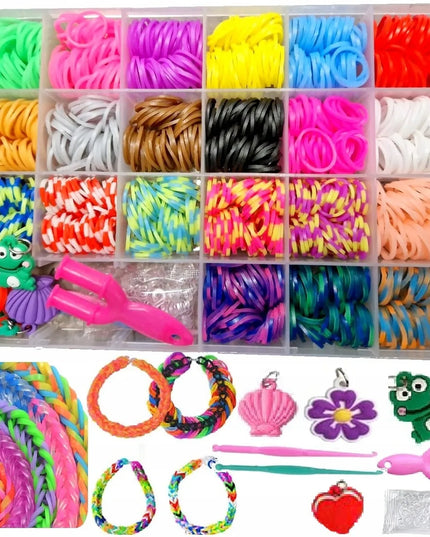 Didelis LOOM BANDS gumyčių apyrankių kūrimo rinkinys su priedais