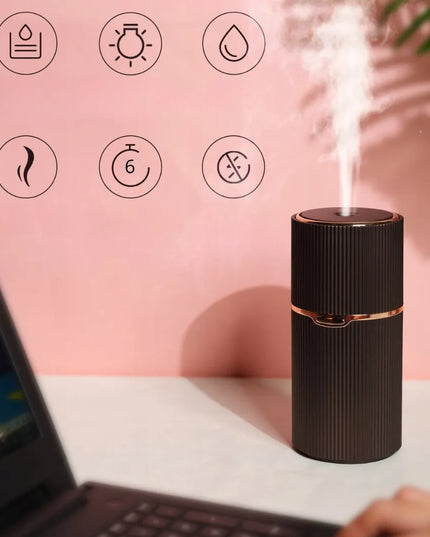 Automobilinis difuzorius Aroma Cup, rudas, USB, kompaktiškas eteriniams aliejams