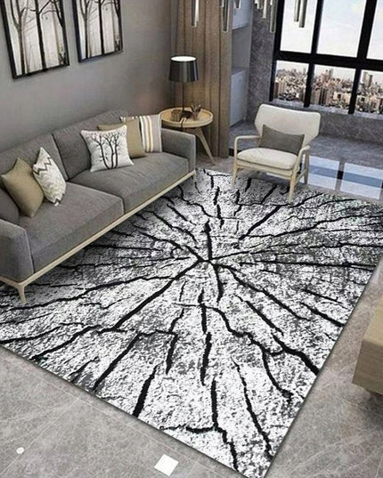 Kilimas 160x220 pilkas svetainei, medžio kamieno gamtos 3D efektas, loft, Deluxe Tree