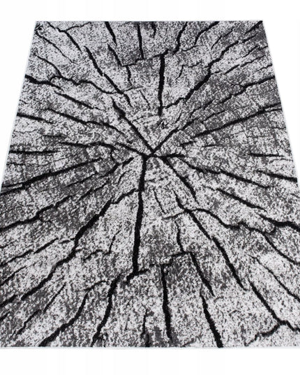Kilimas 160x220 pilkas svetainei, medžio kamieno gamtos 3D efektas, loft, Deluxe Tree
