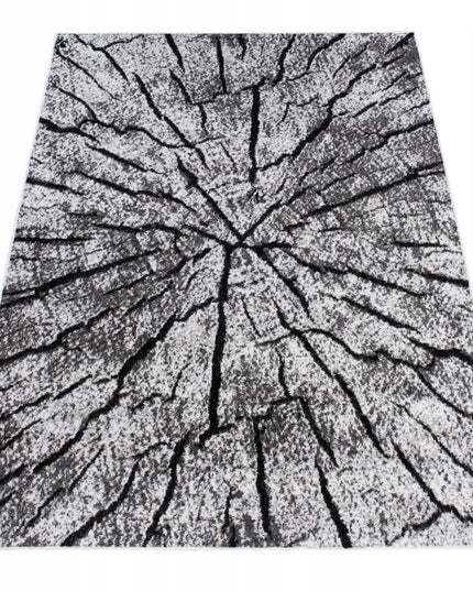 Kilimas 160x220 pilkas svetainei, medžio kamieno gamtos 3D efektas, loft, Deluxe Tree