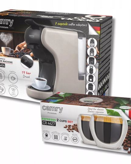 Slėginis kavos aparatas kapsulėms Nespresso Dolce Gusto Tchibo + puodelis