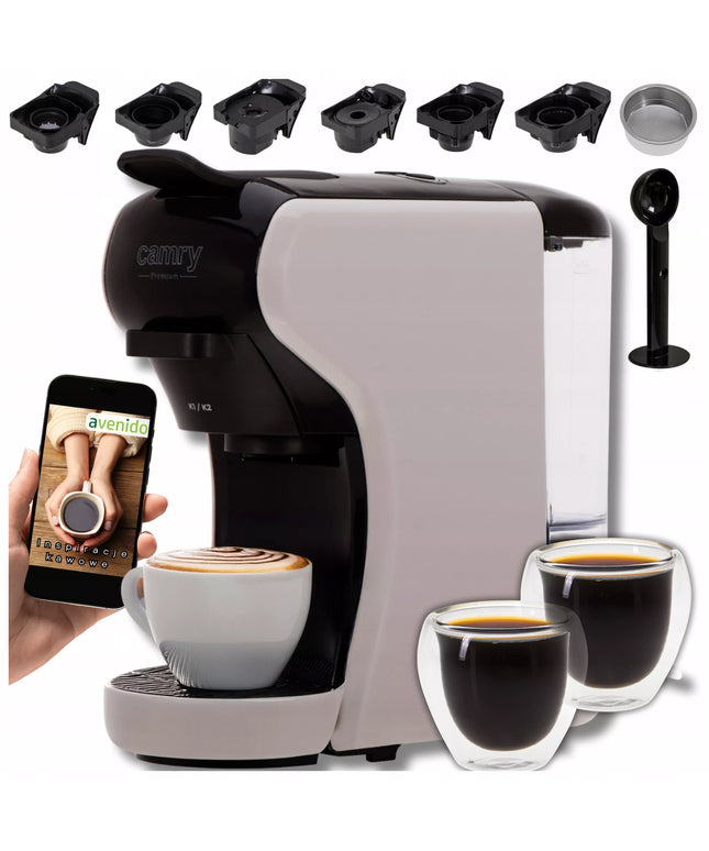 Slėginis kavos aparatas kapsulėms Nespresso Dolce Gusto Tchibo + puodelis