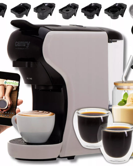Slėginis kavos aparatas kapsulėms Nespresso Dolce Gusto Tchibo + taurės