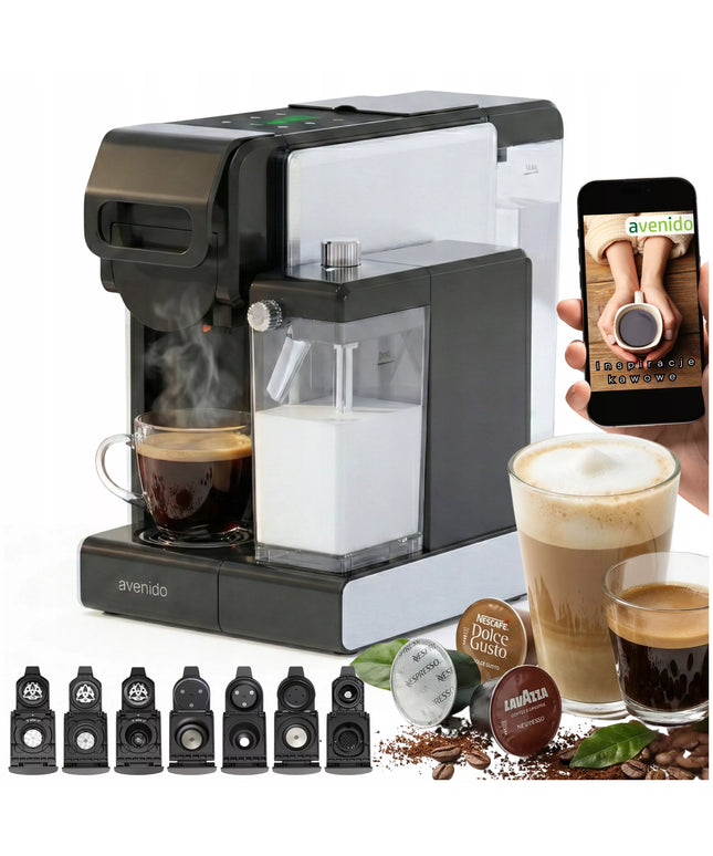 Kapsulinis kavos aparatas, skirtas Nespresso, Dolce Gusto ir Tchibo Caffissimo kapsulėms