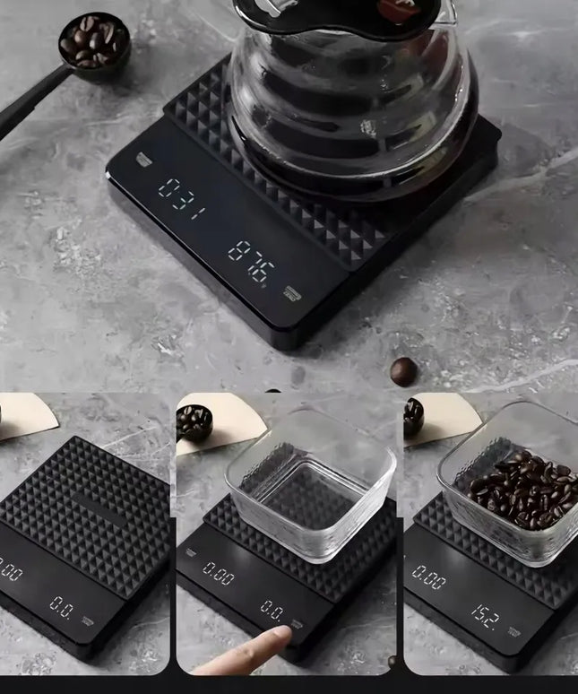 Elektroninės virtuvinės svarstyklės BLOW KS-207, tikslios 3000 g - 0,1 g, laikmatis, USB įkraunamos