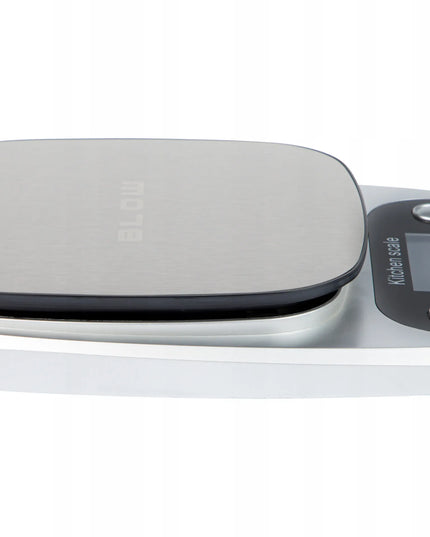 Tikslios elektroninės virtuvinės svarstyklės BLOW KS203, LCD ekranas, iki 5 kg, 0.1 g tikslumas + baterijos