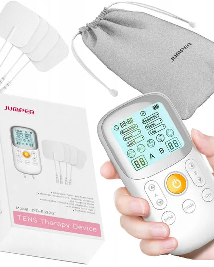 Jumper JPD-ES200 TENS ir EMS elektrostimuliatorius raumenims, elektrodai, masažuoklis