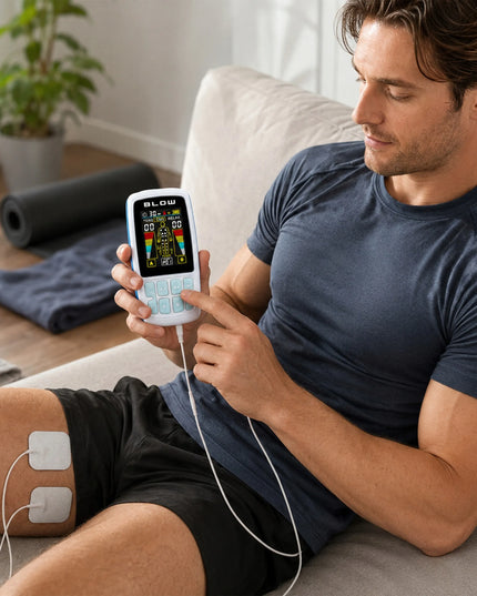 BLOW EMS-01 raumenų elektrostimuliatorius TENS, EMS ir RELAX masažui