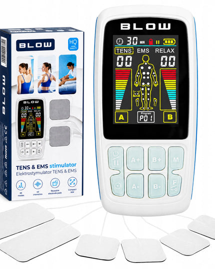 BLOW EMS-01 raumenų elektrostimuliatorius TENS, EMS ir RELAX masažui