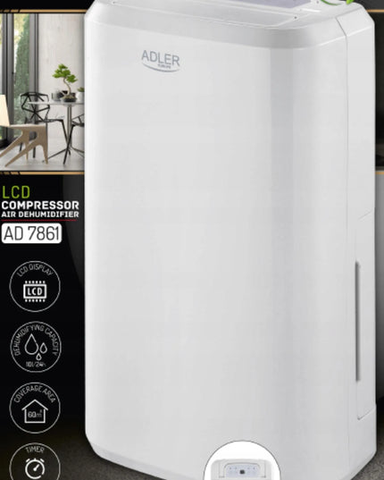 Elektrinis oro sausintuvas Adler 7861, 10L/24h