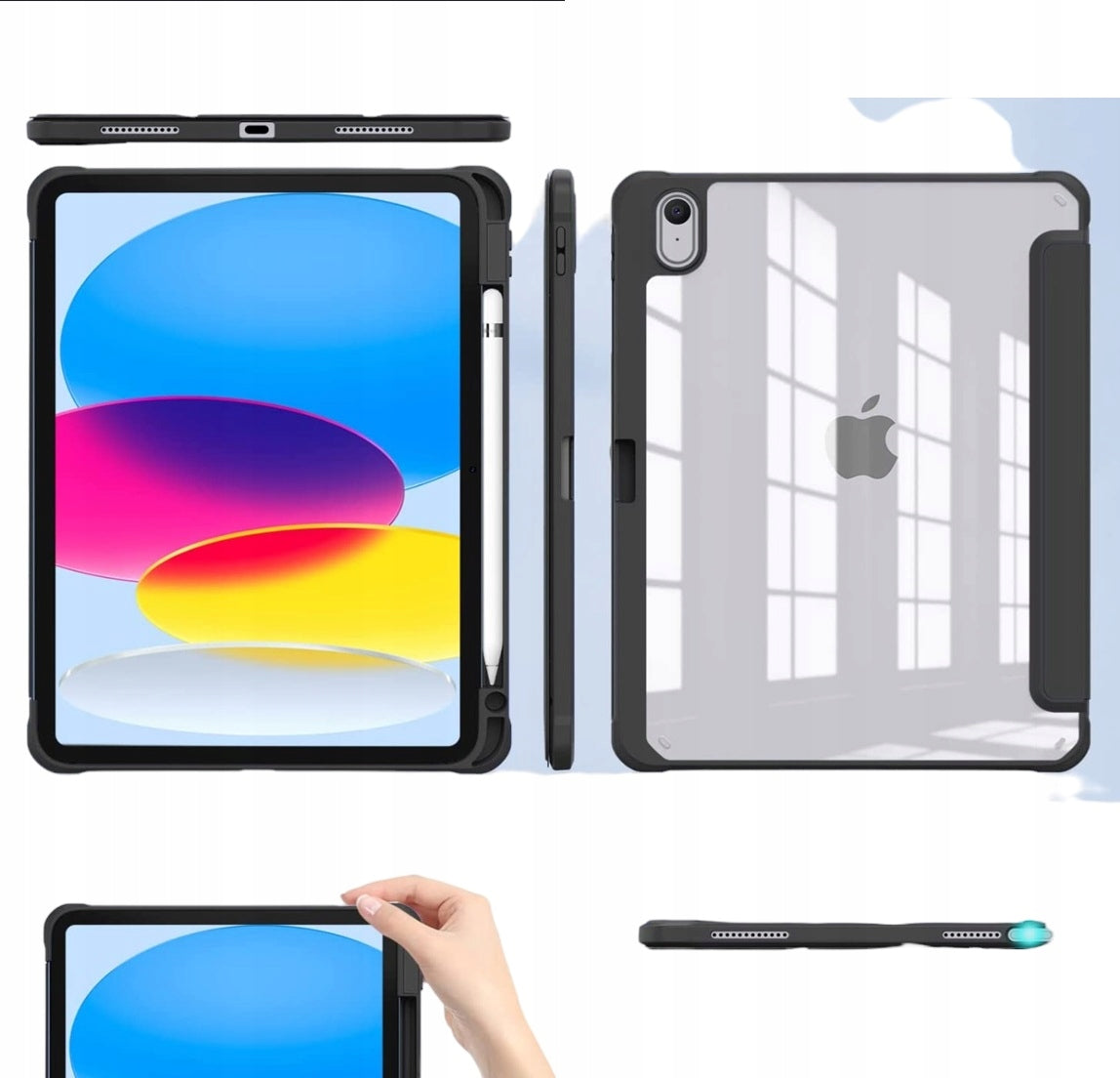 Skaidrus dėklas PENCIL, skirtas Apple iPad 10.9 10-os kartos 2022 m. / iPad 11 A16 11-os kartos 2025 m.