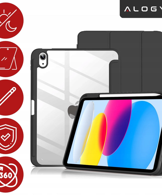 Hibridinis dėklas su atverčiamu dangteliu, skirtas iPad 10.9" 10-os kartos 2022, iPad 11" A16 11-os kartos 2025