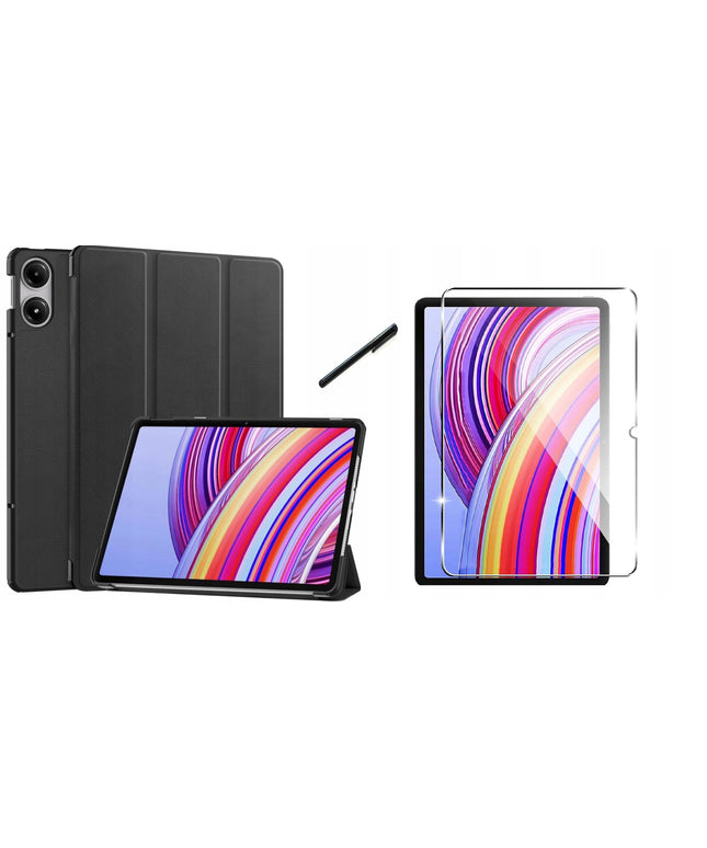 Dėklas, Grūdintas stiklas, Rašiklis, skirtas XIAOMI REDMI PAD PRO 12.1 2024 / Poco Pad 12.1