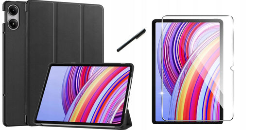 Dėklas, Grūdintas stiklas, Rašiklis, skirtas XIAOMI REDMI PAD PRO 12.1 2024 / Poco Pad 12.1