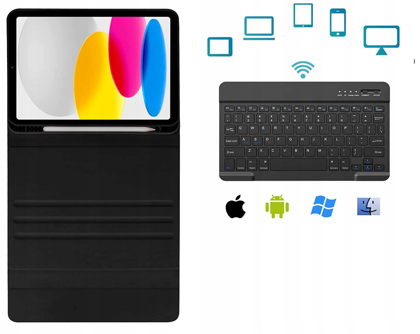 Dėklas ir klaviatūra skirta Apple iPad 10.9 10 GEN 2022 / iPad 11 A16 11GEN 2025