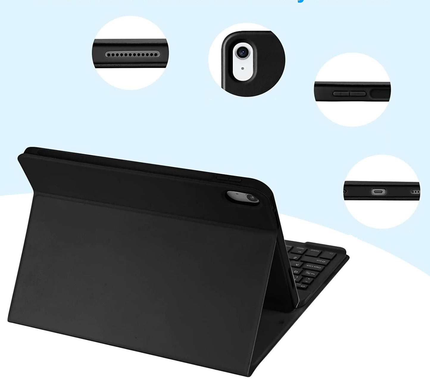 Dėklas ir klaviatūra skirta Apple iPad 10.9 10 GEN 2022 / iPad 11 A16 11GEN 2025