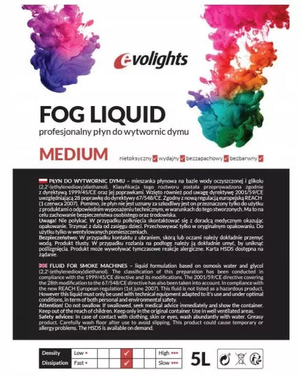 EVOLIGHTS skystis dūmų generatoriui vidutinis MEDIUM 5L