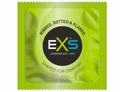 EXS Prezervatyvai MIX 50 vnt. 10 rūšių - ploni, su spuogeliais, dryželiais, skonio