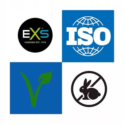 EXS Prezervatyvai MIX 50 vnt. 10 rūšių - ploni, su spuogeliais, dryželiais, skonio