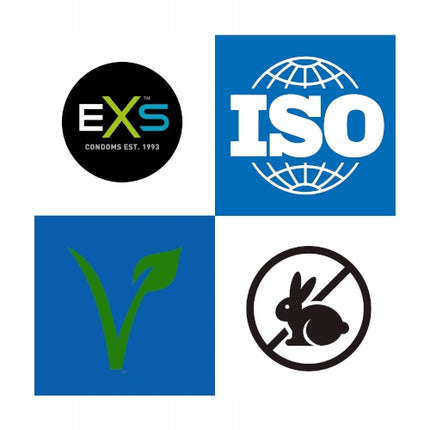 EXS Prezervatyvai MIX 50 vnt. 10 rūšių - ploni, su spuogeliais, dryželiais, skonio