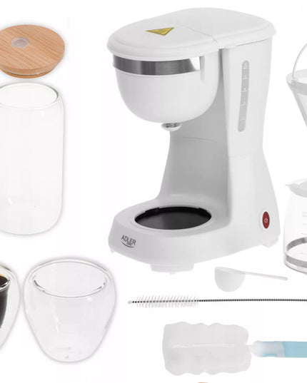 Lašelinis kavos aparatas 0,6L 600W Temperatūros palaikymas ANTI-DRIP stiklinis ąsotis