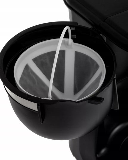 Adler 4381 Black 0,6 l 600 W lašelinis kavos aparatas su šilumos palaikymo funkcija ir ANTI-DRIP sistema