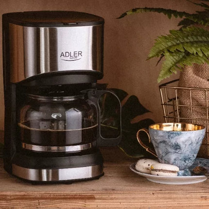 Adler AD 4407 lašelinis kavos aparatas, 0,7 l, su apsauga nuo lašėjimo, juodas