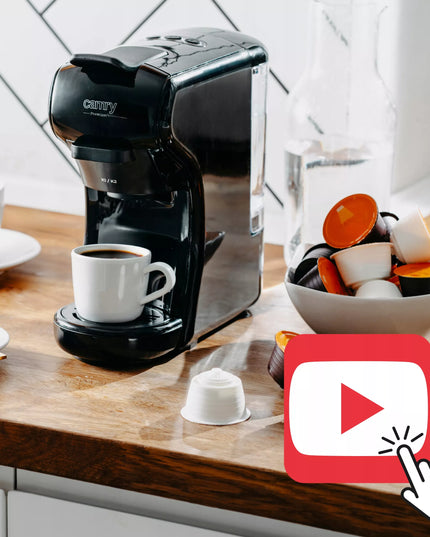 Kapsulinis kavos aparatas 11in1 Nespresso, Dolce Gusto, Tchibo Caffisimo + stiklinė