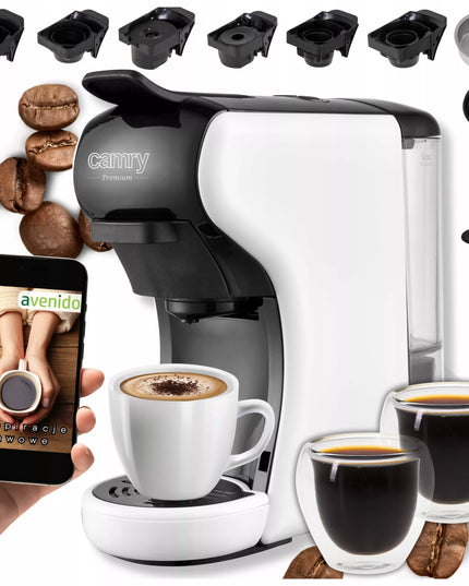 11in1 kapsulinis kavos aparatas Nespresso Dolce Gusto Tchibo Caffisimo + puodeliai