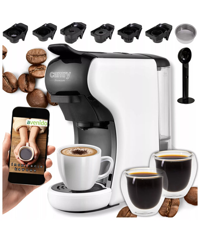 11in1 kapsulinis kavos aparatas Nespresso Dolce Gusto Tchibo Caffisimo + puodeliai