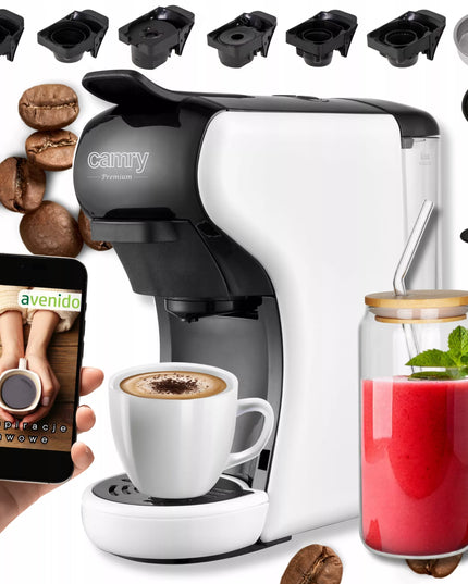 Kapsulinis kavos aparatas 11in1 Nespresso, Dolce Gusto, Tchibo Caffisimo + stiklinė