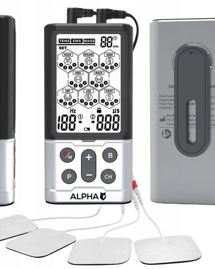 ALPHA R-C101G TENS EMS elektrostimuliatorius – 60 programų