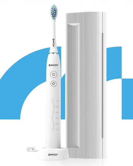 Maltec Toothie X1 WH soninis dantų šepetėlis, 6 režimai, su dėklu ir galvutėmis