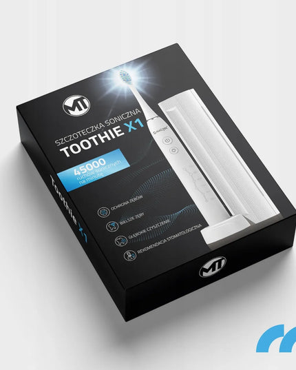 Maltec Toothie X1 WH soninis dantų šepetėlis, 6 režimai, su dėklu ir galvutėmis