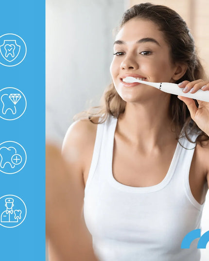 Maltec Toothie X1 WH soninis dantų šepetėlis, 6 režimai, su dėklu ir galvutėmis