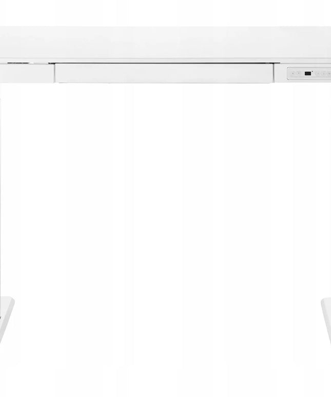 Reguliuojamo aukščio elektrinis stalas su stalčiumi Spacetronik Astrid, 120x60 cm, baltas